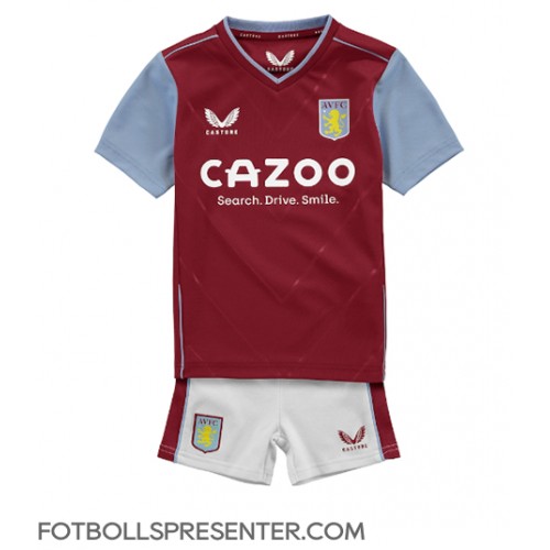 Aston Villa Hemmatröja Barn 2022-23 Kortärmad (+ korta byxor)